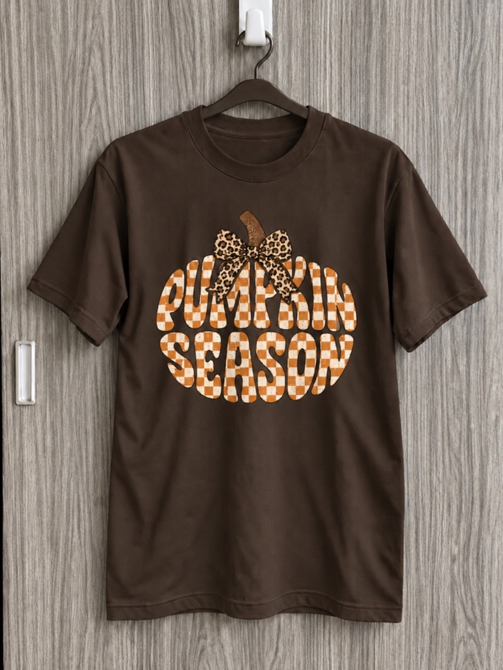 Pumpkin Season Cute Halloween Graphic Dark Chocolate Tee